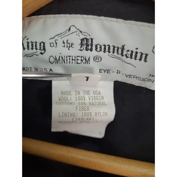 VTG King of the Mountain Wool Camo Hunting Shacket Mens Lg Damanged - Picture 4 of 16